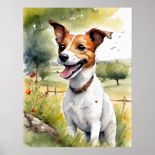 Jack Russell Terrier - Hond Art Print (Voorkant)