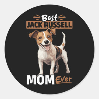 Jack Russell Terrier Hond Beste Jack Russel Mama O Ronde Sticker