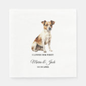 Jack Russell Terrier Hond bruiloft servetten en fo (Voorkant)