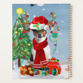 Jack Russell Terrier Hond in Sneeuw Kerstcadeaus Planner (Achterkant)