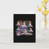 Jack Russell Terrier Hond Jack Russell Yoga Oefeni Kaart (Gele Bloem)