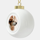 JACK RUSSELL TERRIËR HOND KERAMISCHE BAL ORNAMENT (Rechts)