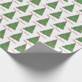 Jack Russell Terrier Hond Kerstboom Wit Cadeaupapier (Hoek)