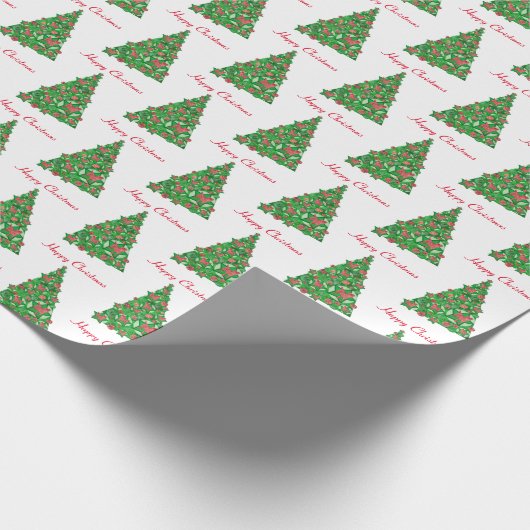 Jack Russell Terrier Hond Kerstboom Wit Cadeaupapier (Hoek)