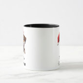 Jack Russell Terrier hond kerstmuts Kerstmis Mok (Midden)
