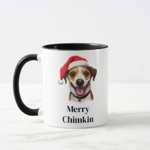 Jack Russell Terrier hond kerstmuts Kerstmis Mok