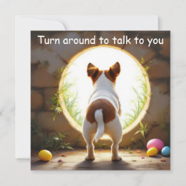 Jack Russell Terrier hond - met familienaam Feestdagenkaart