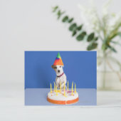 Jack Russell Terrier-hond met pet Briefkaart (Staand voorkant)