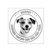 Jack Russell Terrier Hond Pet Foto Rond Rubberstempel (Afrduk)