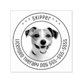 Jack Russell Terrier Hond Pet Foto Rond Zelfinktende Stempel (Design)