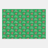 Jack Russell Terrier Hond Silhouet GMerry Woofmas Inpakpapier Vel (Voorkant)