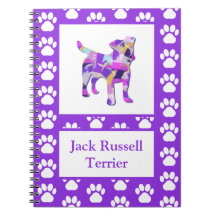 Jack Russell Terriër Hond Silhouet Poot PurplePY&B
