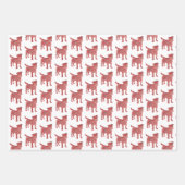 Jack Russell Terrier Hond Silhouet RMerry Woofmas Inpakpapier Vel (Voorkant 3)