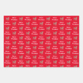 Jack Russell Terrier Hond Silhouet RMerry Woofmas Inpakpapier Vel (Voorkant)