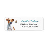 Jack Russell Terrier Hond Vlinder Wonder Etiket (Voorkant)