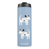 Jack Russell Terrier Honden Aangepaste Naam Thermosbeker (Voorkant)