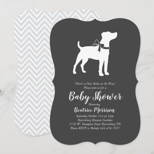 Jack Russell Terrier Honden Baby Shower Kaart (Voorkant / Achterkant)