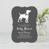 Jack Russell Terrier Honden Baby Shower Kaart (Staand voorkant)