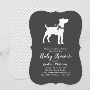 Jack Russell Terrier Honden Baby Shower Kaart