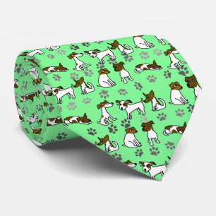 Jack Russell Terrier Honden Cartoon  Stropdas