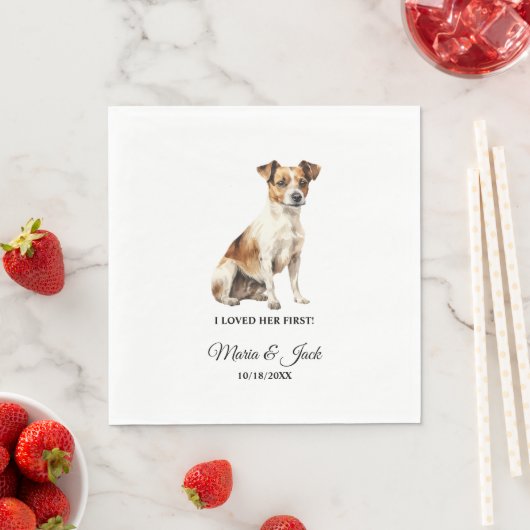 Jack Russell Terrier Honden Huwelijks Servetten en (Insitu)