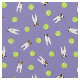 Jack Russell Terrier honden met tennisballen elke  Stof