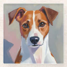 Jack Russell Terrier | Honden Schilderij Huisdier Glazen Onderzetter