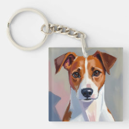 Jack Russell Terrier | Honden Schilderij Huisdier Sleutelhanger