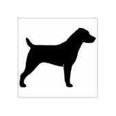 Jack Russell Terrier hondenras silhouet Rubberstempel (Afrduk)