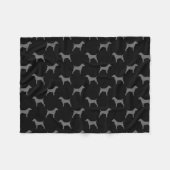 Jack Russell Terrier Hondenras Silhouettes Pattern Fleece Deken (Voorkant (Horizontaal))