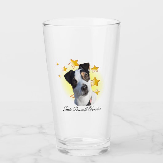 Jack Russell Terrier Hunting Dog is een ster Glas (Voorkant)