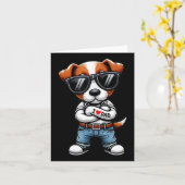 Jack Russell Terrier Ik hou van papa Funny Dog Tat Kaart (Gele Bloem)