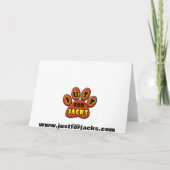 Jack Russell Terrier in een kous Feestdagen Kaart (Achterkant)