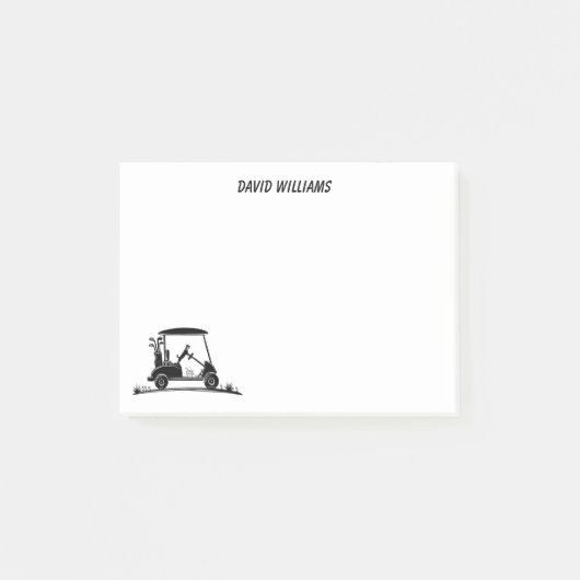 Jack Russell Terrier In Golf Cart Naam Post-it® Notes (Voorkant)