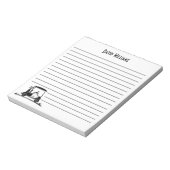 Jack Russell Terrier in karretje naam Notitieblok (Linkerzijde)