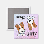 Jack Russell Terrier JRT Magnet voor vaatwasser (Voorkant / Achterkant)