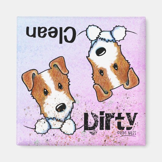 Jack Russell Terrier JRT Magnet voor vaatwasser (Voorkant)
