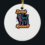 Jack Russell Terrier JRT Zombie Dog Halloween Esse Keramisch Ornament<br><div class="desc">Jack Russell Terrier JRT Zombie Dog Halloween Essential T-Shirt_1</div>