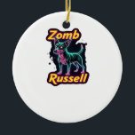 Jack Russell Terrier JRT Zombie Dog Halloween Esse Keramisch Ornament<br><div class="desc">Jack Russell Terrier JRT Zombie Dog Halloween Essential T-Shirt_1</div>