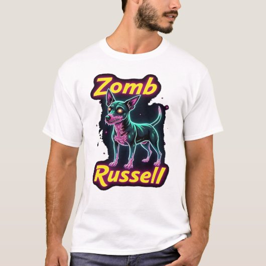 Jack Russell Terrier JRT Zombie Dog Halloween Esse T-shirt (Voorkant)
