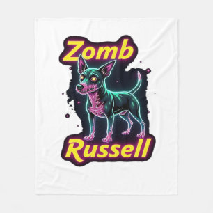 Jack Russell Terrier JRT Zombie Hond Halloween Ess Fleece Deken