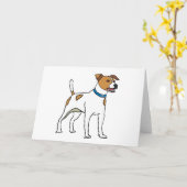 Jack Russell Terrier Kaart (Gele Bloem)