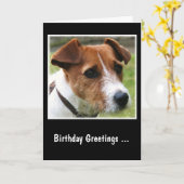 Jack Russell Terrier Kaart (Gele Bloem)