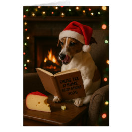 Jack Russell Terrier 'Kaasbelasting' kerstkaart