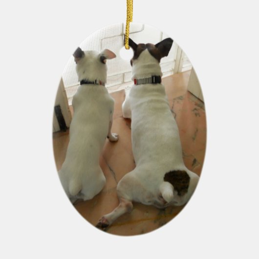 Jack Russell Terrier Keramisch Ornament (Voorkant)