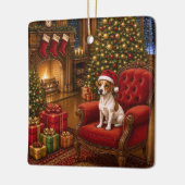 Jack Russell Terrier Keramisch Ornament (Links)