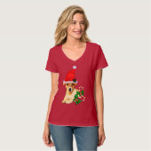 Jack Russell Terrier kerst Merry T-shirt (Voorkant volledig)