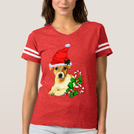 Jack Russell Terrier kerst Merry T-shirt