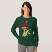 Jack Russell Terrier kerst Merry T-shirt (Voorkant volledig)