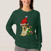 Jack Russell Terrier kerst Merry T-shirt (Voorkant)